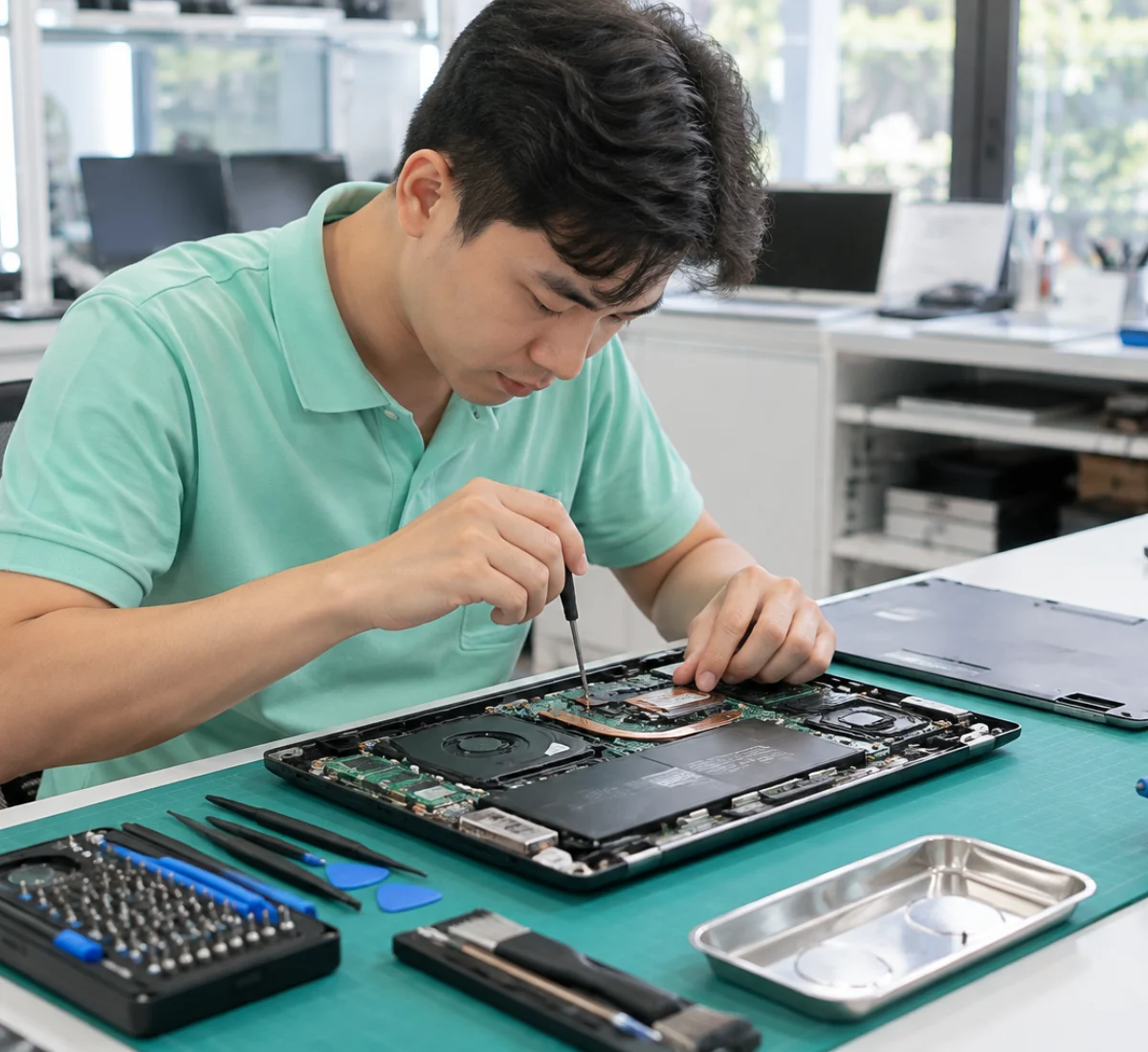 Kỹ thuật viên Bác Sĩ Laptop sửa máy tại quầy